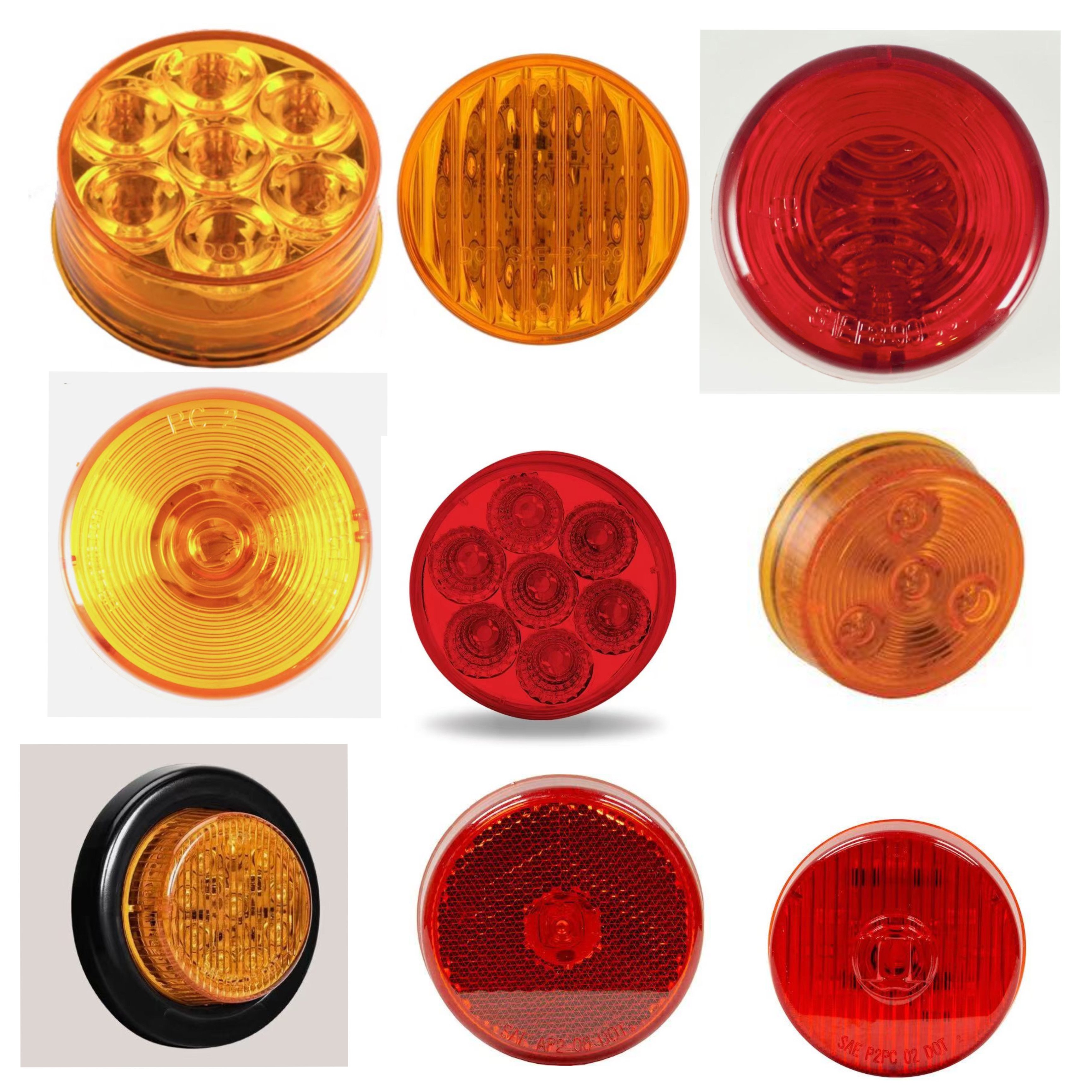 SEROK 2-1/2" Round LED Marker and Clearance W/ Reflex Reflector Automotive Led Marker Light